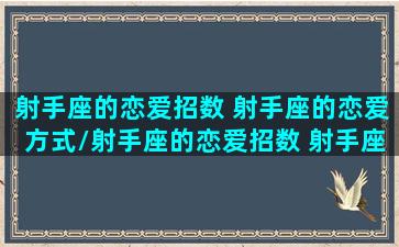 射手座的恋爱招数 射手座的恋爱方式/射手座的恋爱招数 射手座的恋爱方式-我的网站